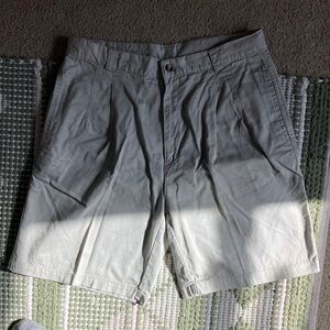 Men's Gray Flat Front Shorts
